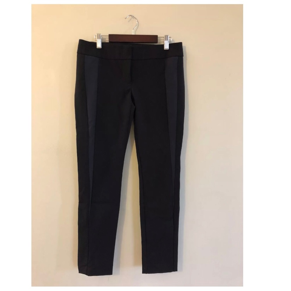 Ann Taylor NWOT Petite Black W/ Blue Strip Pants - Picture 1 of 6